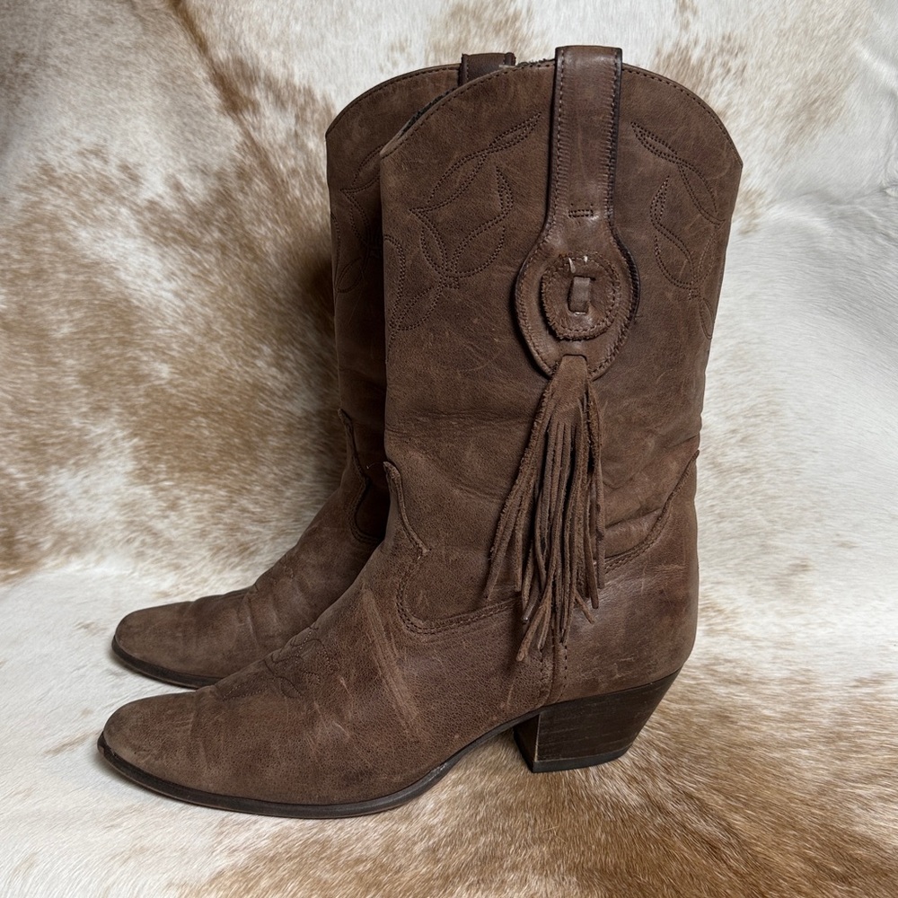 “Laredo” Burning Man Cowboy‎ Boots Vintage Size 7 B39